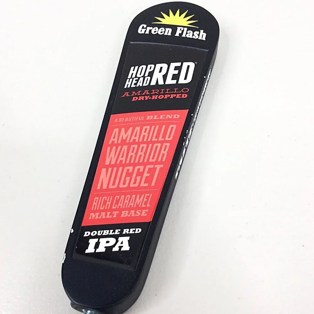 Green Flash Brewing Tap Handle Hop Head Red Double‎ IPA San Diego CA